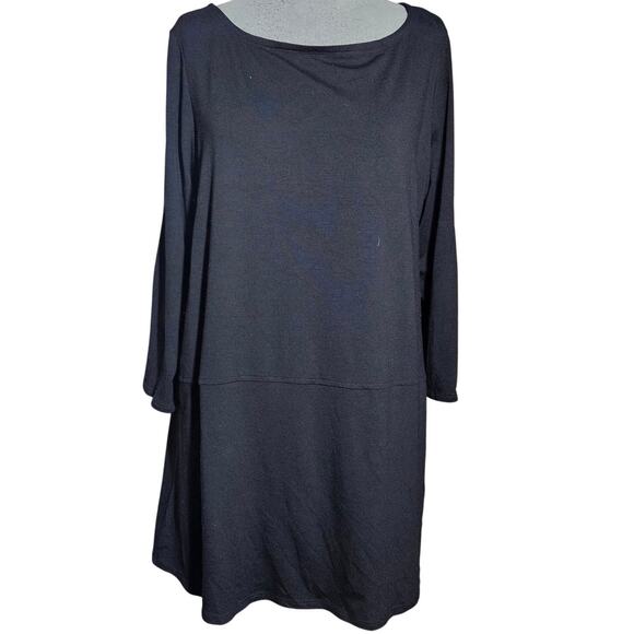 Eileen Fisher Black Blouse Size Large - Picture 1 of 4